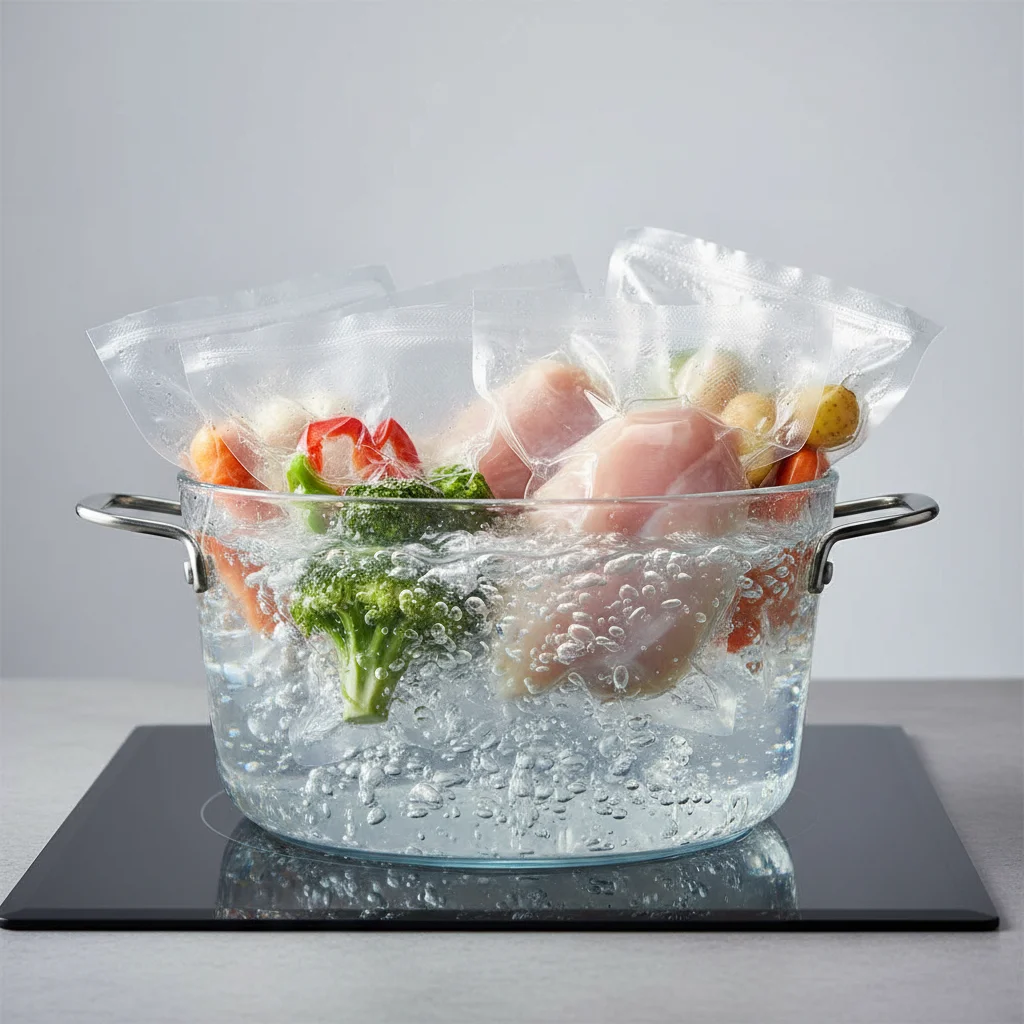 vacuum sealer bags boiling water
